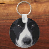 Border Collie "sweet face" Schlüsselring-Schlüssel Schlüsselanhänger (Vorderseite)