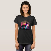 Border Collie Synthwave 80er Retrowave-Ästhetik T-Shirt (Vorne ganz)