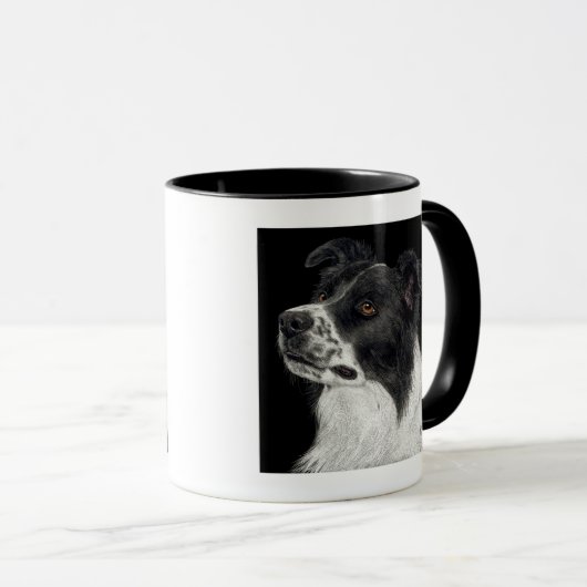 Border Collie Tasse - "Ben" (VorderseiteRechts)