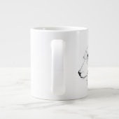 Border Collie Tasse – Handgezeichnete Tinte-Hund-K (Rückseite)