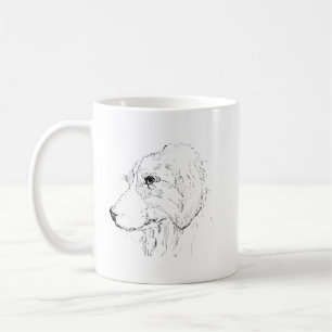 Border Collie Tasse – Handgezeichnete Tinte Hund K