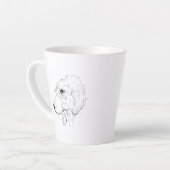 Border Collie Tasse – Handgezeichnete Tinte-Hund-K (Linke Ecke)