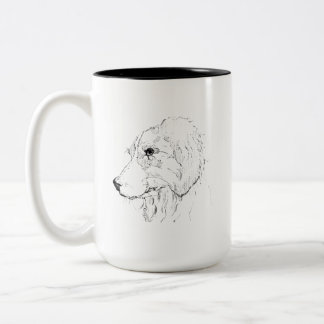 Border Collie Tasse – Handgezeichnete Tinte Hund K