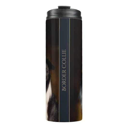 Border-Collie Thermosbecher (Vorderseite)