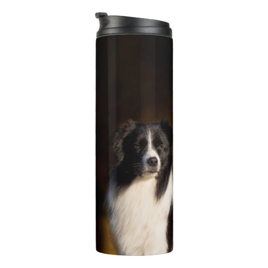 Border-Collie Thermosbecher (Nach rechts gedreht)