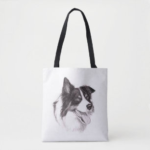 Border Collie Tote Bag Tasche