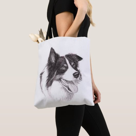Border Collie Tote Bag Tasche (Von Nahem)