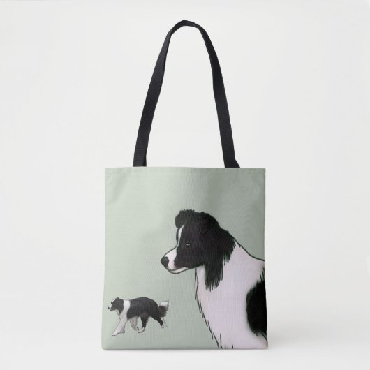 Border Collie Tote Bag Tasche (Vorderseite)