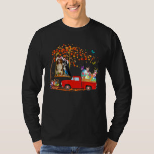 Border Collie Tragen von Bunny Ohr Red Lruck mit E T-Shirt