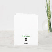 Border-Collie träumt Notecard Karte (Rückseite)