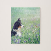 Border Collie und Hummingbird Puzzle (Vertikal)