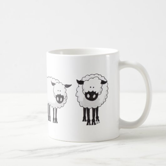 Border-Collie und ihre Schafe Kaffeetasse (Rechts)