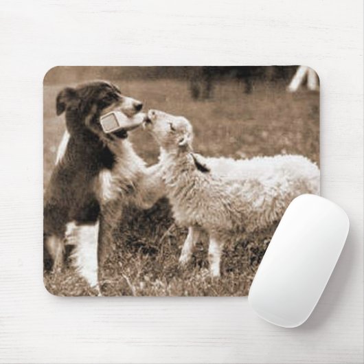 "Border-Collie und Lamm " ~Mousepad Mousepad (Mit Mouse)