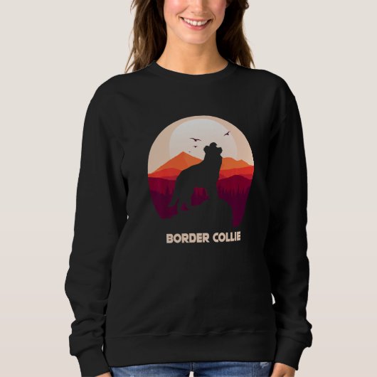 Border Collie und Mountain Premium Sweatshirt (Vorderseite)
