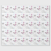 Border-Collie und Schneemann Geschenkpapier (Flach)