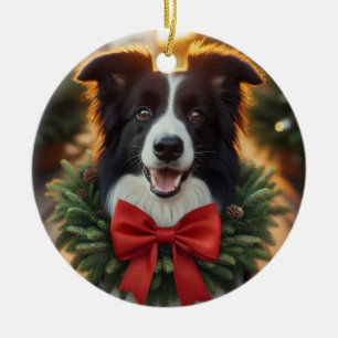 Border Collie - Urlaubsornament Keramik Ornament