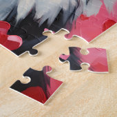 Border Collie Valentinstag Puzzle (Seite)