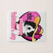 Border Collie Valentinstag Puzzle (Horizontal)