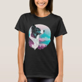 Border Collie Vaporwave Retrowave Aesthetic T-Shirt (Vorderseite)