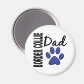 Border Collie Vater 2 Magnet (Vorderseite/Rückseite)