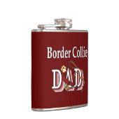 Border Collie Vater Flachmann (Rechts)