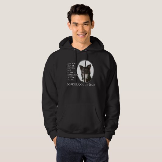 Border Collie Vater Hoodie (Vorne ganz)