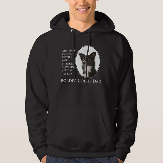 Border Collie Vater Hoodie (Vorderseite)