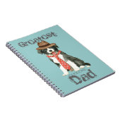 Border Collie Vater Notizblock (Rechte Seite)