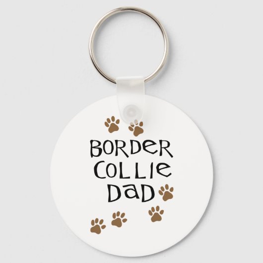 Border Collie Vater Schlüsselanhänger (Vorderseite)