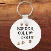 Border Collie Vater Schlüsselanhänger (Vorderseite)