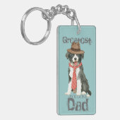 Border Collie Vater Schlüsselanhänger (Vorderseite links)