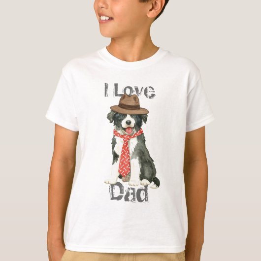 Border Collie Vater T-Shirt (Vorderseite)