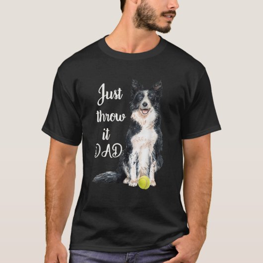 Border Collie Vater T-Shirt (Vorderseite)
