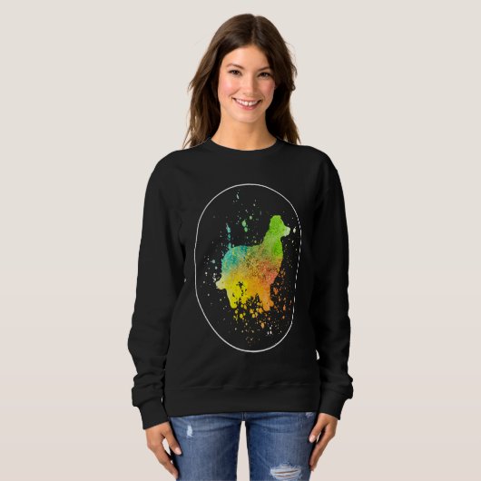 Border Collie Vintage  1 Sweatshirt (Vorne ganz)