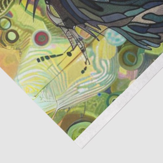 Border Collie Vivid Painting Decoupage Seidenpapier (Ausschnitt)