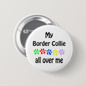 Border Collie Walks Design Button (Vorne & Hinten)