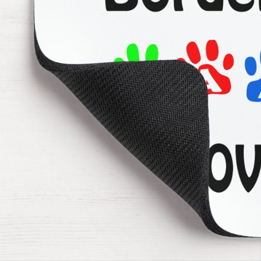 Border Collie Walks Design Mousepad (Ecke)