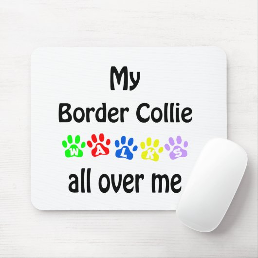 Border Collie Walks Design Mousepad (Mit Mouse)
