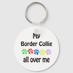 Border Collie Walks Design Schlüsselanhänger