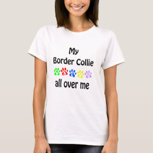 Border Collie Walks Design T-Shirt
