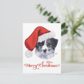 Border Collie Weihnachten (Stehend Vorderseite)