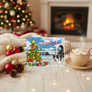 Border Collie Weihnachten Gruß Urlaub Postkarte
