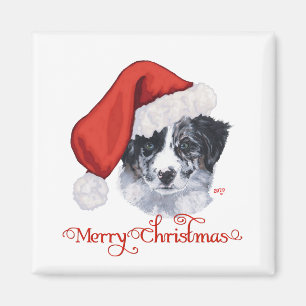 Border Collie Weihnachten Magnet
