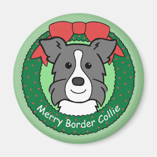 Border-Collie-Weihnachten Magnet
