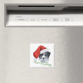 Border Collie Weihnachten Magnet (In Situ (Geschirrspüler))