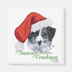 Border Collie Weihnachten Magnet