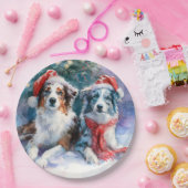 Border Collie Weihnachten-Papierteller Pappteller (Party)