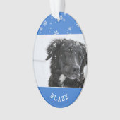 Border Collie Weihnachten Personalisiertes Foto Ornament (Vorderseite)