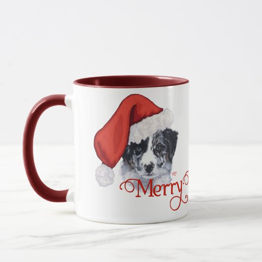 Border Collie Weihnachten Tasse (Links)