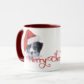 Border Collie Weihnachten Tasse (Vorderseite Links)